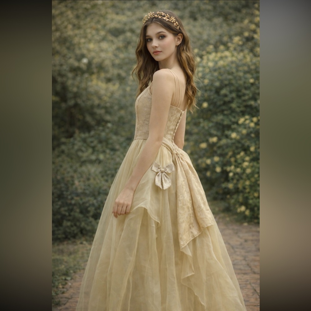 Nancy Sinoway Chic Gold Prom Dress